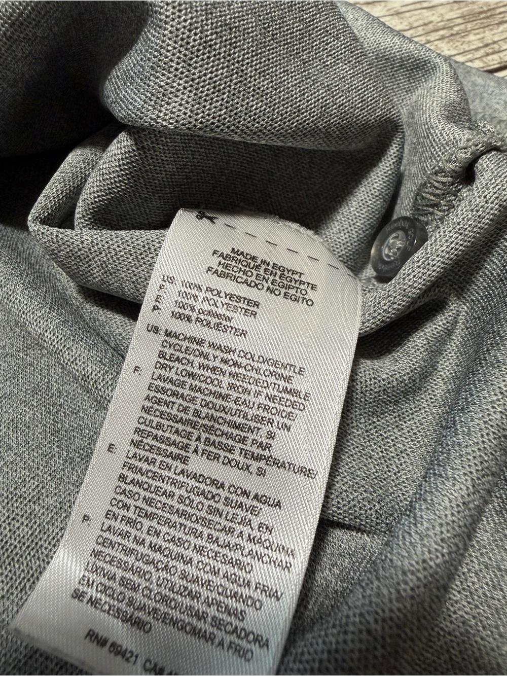 Reebok Golf Polo Shirt Men’s Size 6XL Gray Striped Performance - Picture 5 of 6